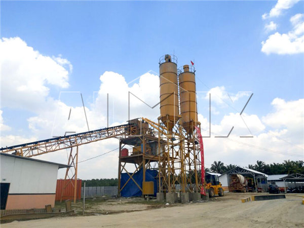 HZS90 concrete plant in Indonesia