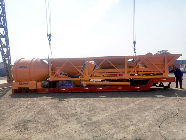 Aimix AJY 60 batching plant portable sent to Indonesia 2