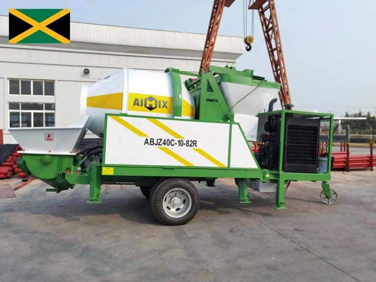 ABJZ40C Diesel Concrete Mixer Pump Loaded And Shipped To Jamaica