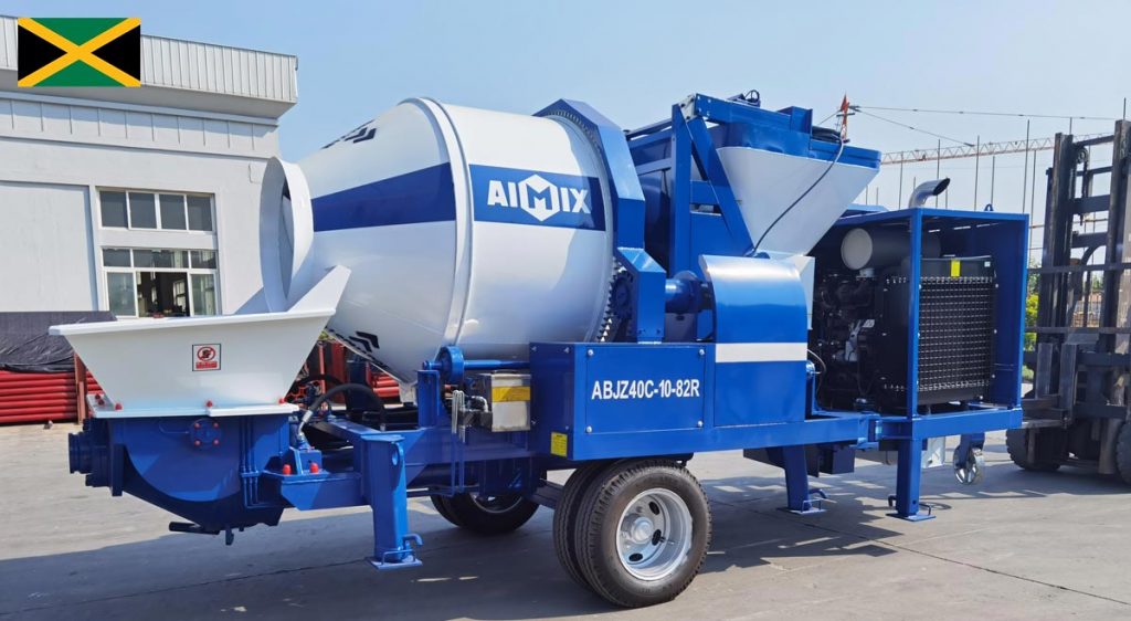 AIMIX 40m3 Diesel Concrete Mixer Pump Sent To Jamaica Export Case