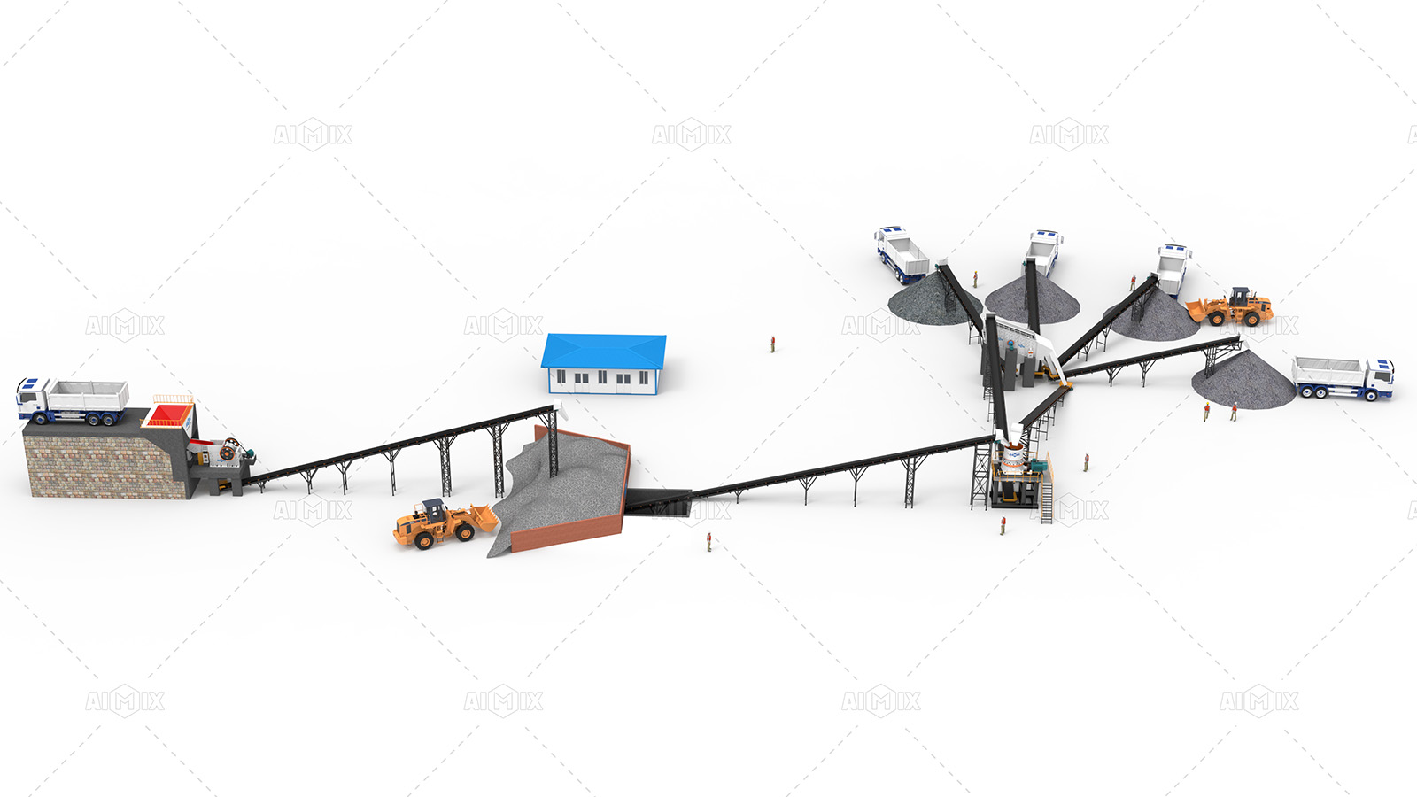120tph stationary crusher production line with jaw crusher and cone crusher