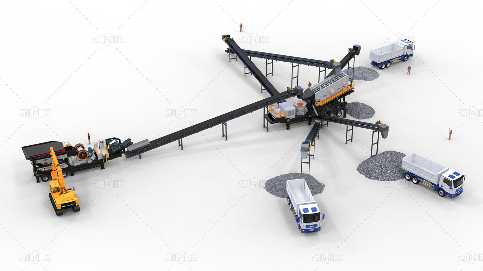 150tph mobile jaw crusher with mobile cone crusher plant for crushing granite