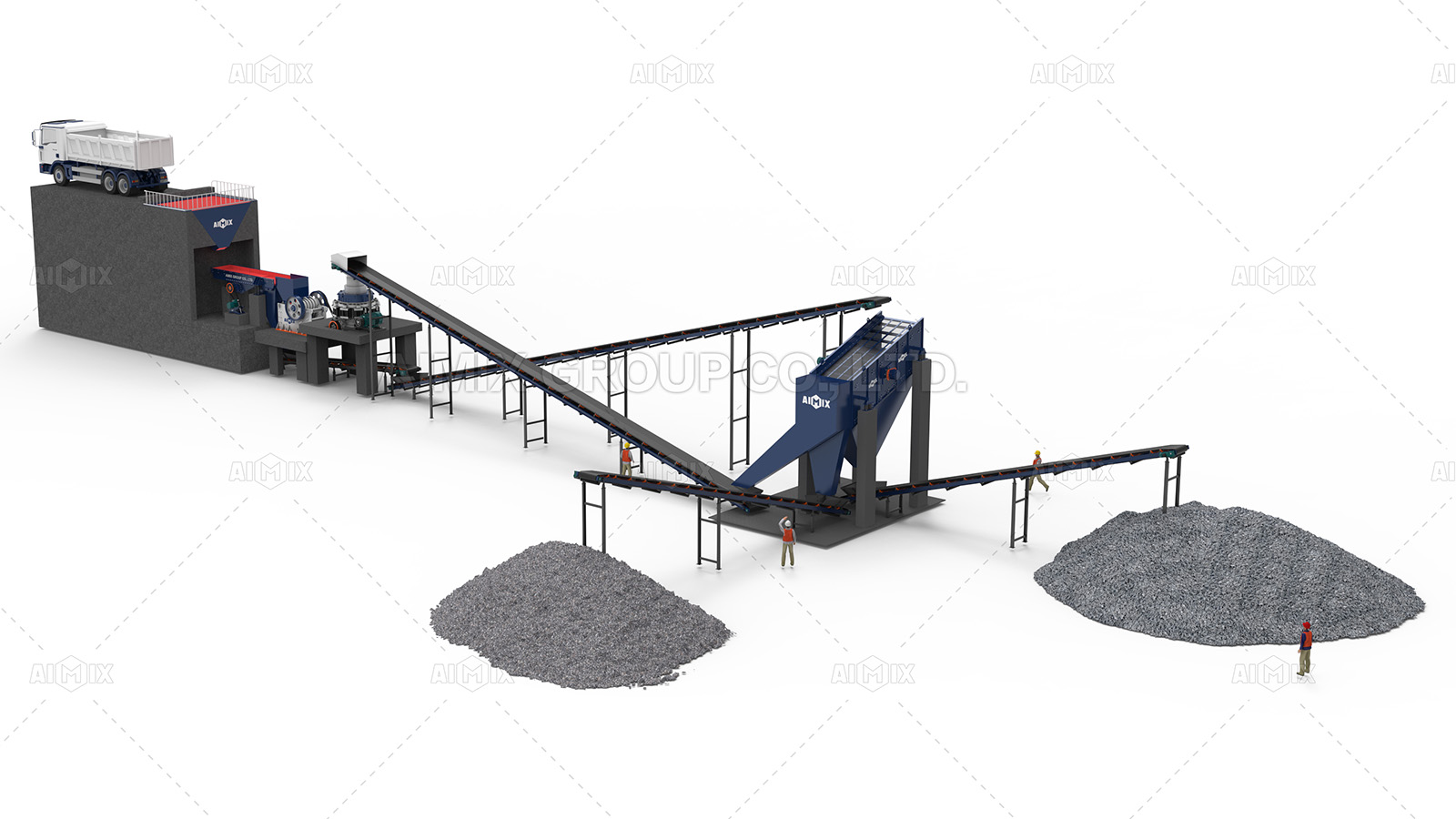 50T stationary jaw crusher and cone crusher for residential concrete