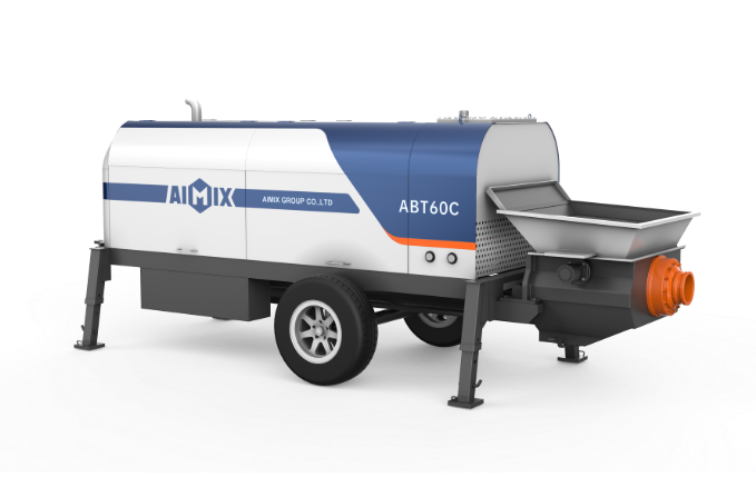 ABT60C diesel trailer concrete pump in Indonesia