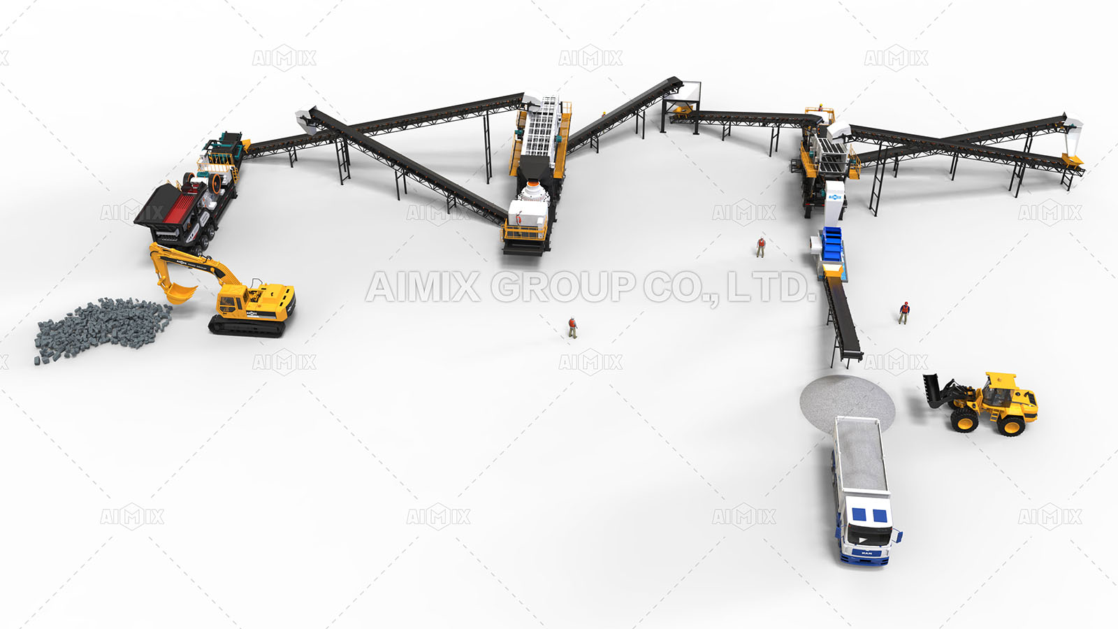 APY-2 200T mobile granite crushing plant for crushing granite