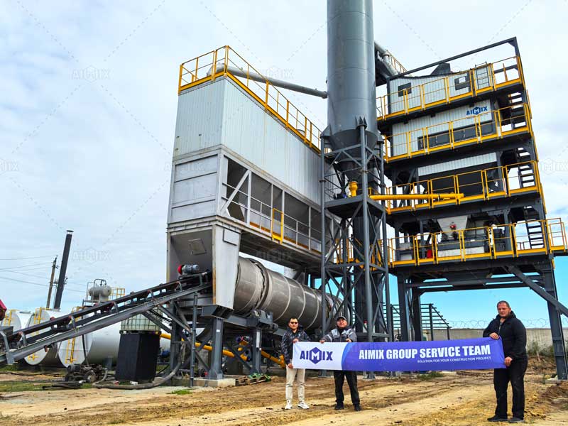 160tph stationary asphalt hot mix plant in Kazakhstan