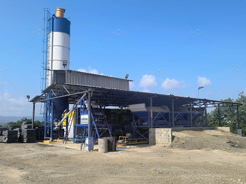 25cbm per hour mini batch mix plant in Dominica