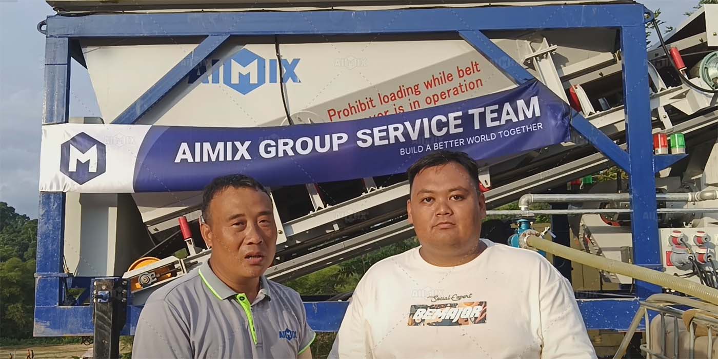 35cbm mobile batching plant for road in Kuala, Malaysia