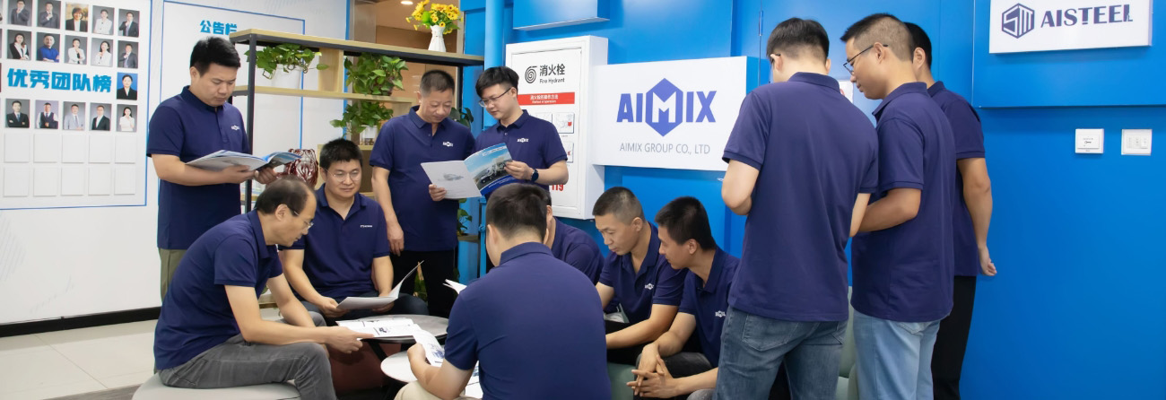 AIMIX small concrete batching plant solution team and service team