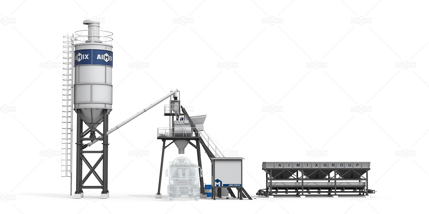 AJ-25 stationary small batching plant for sale in Indonesia