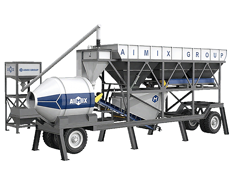 AJZY drum type mobile batch plant for sale in Indonesia