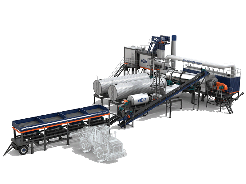 ALYT mobile asphalt drum mix plant hot selling in Indonesia