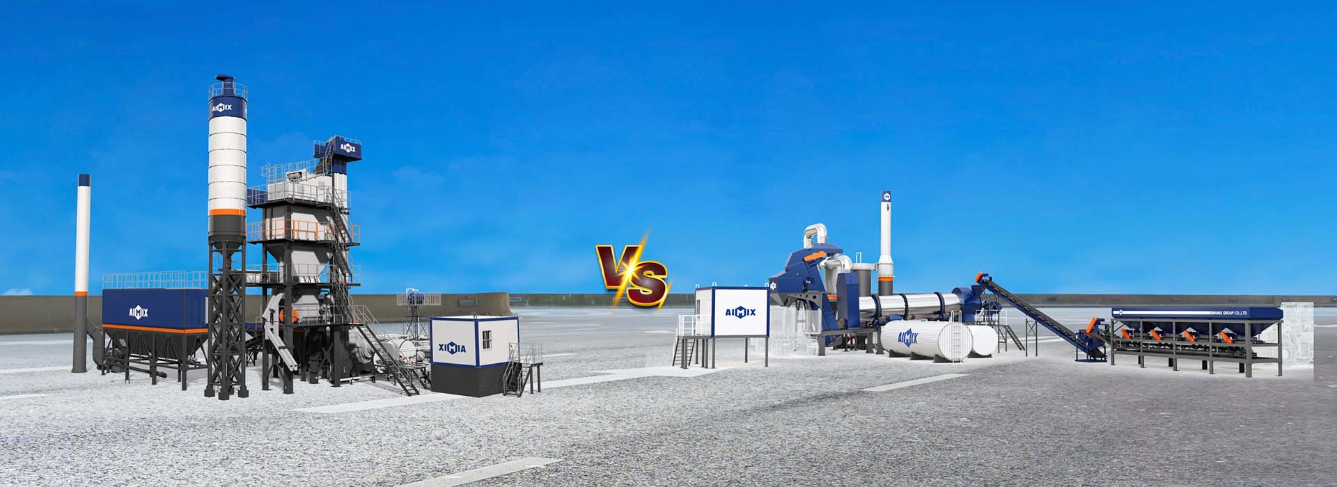 asphalt drum mix plant vs asphalt batch mix plant in Indonesia