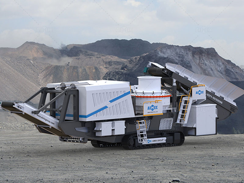 crawler type mobile vsi sand making plant