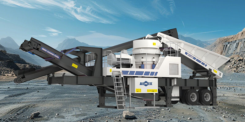 single tire type mobile cone crusher plant for sale in Indonesia