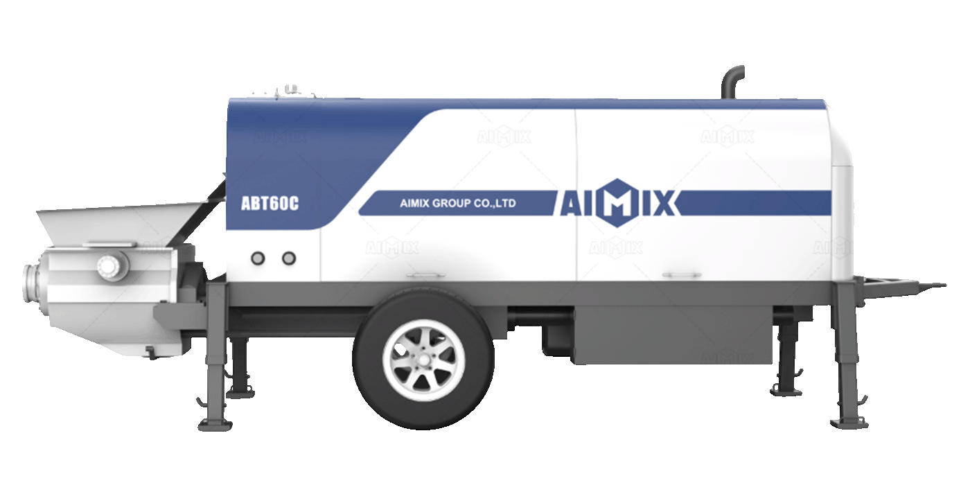 ABT60C diesel concrete trailer pump price in Indonesia