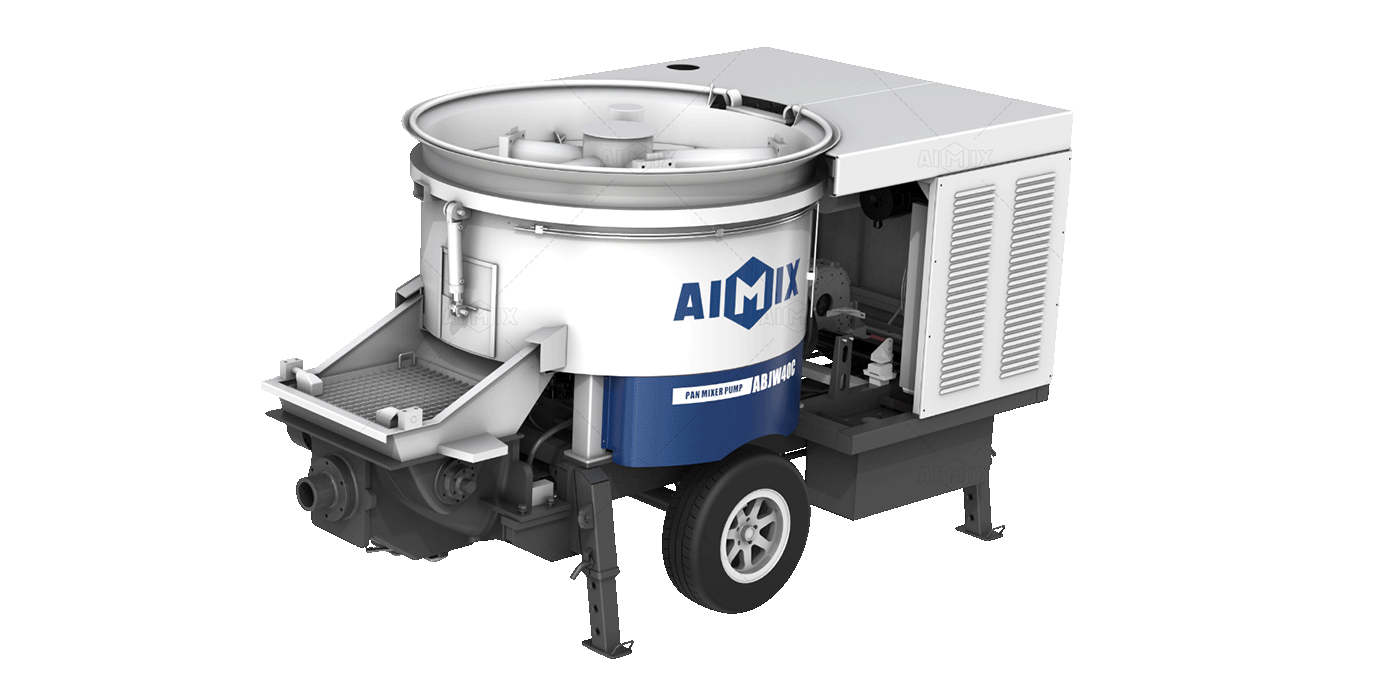 AJBW Series planetary type concrete pump with mixer