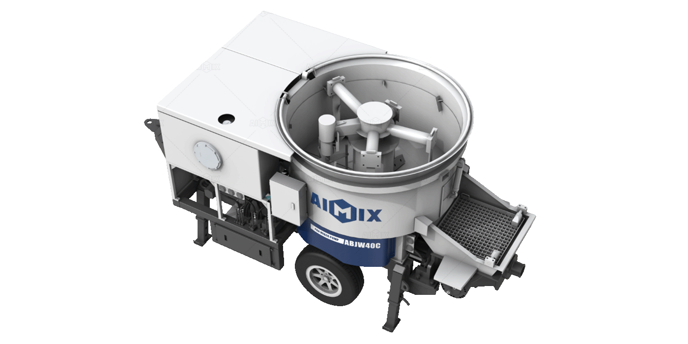 AJBW40C planetary type concrete pump with mixer for sale