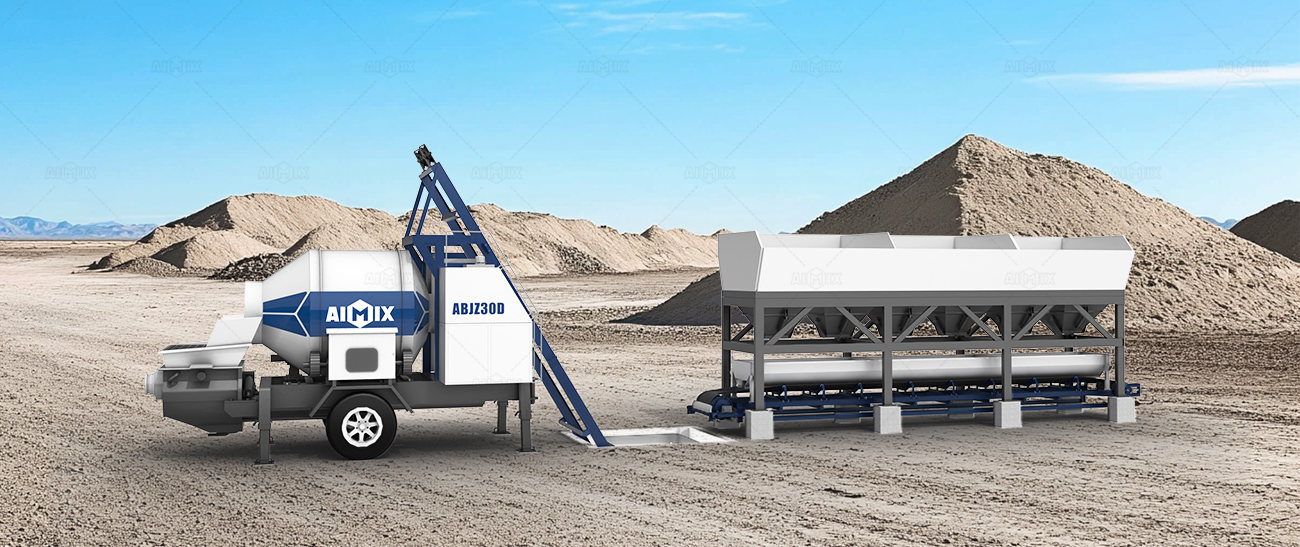 drum mixer pump with batching machine solution